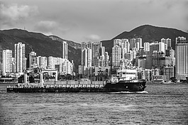 香港,維多利亞港灣,船