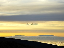 拉帕爾馬,海,日落
