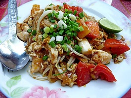 墊,泰國,面條
