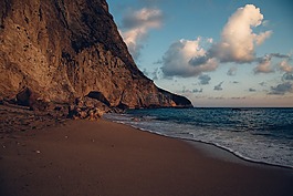 懸崖,海洋,水
