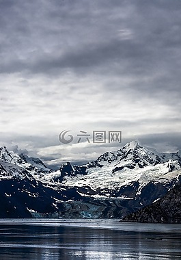 雪,山,自然