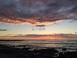 海,天空,日落