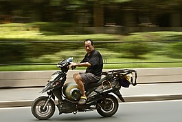 助力車,騎,滑板車