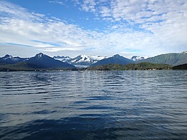 水,阿拉斯加州,山