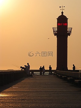 碼頭,防波堤,燈塔