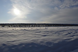 雪,景觀,太陽