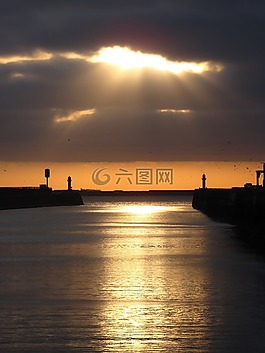 景观,海,灯塔