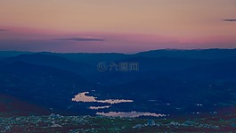 高山景觀,空中的視圖,日出