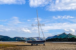 游艇,水,清除