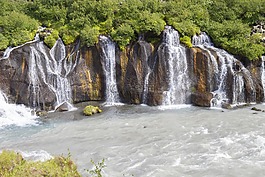 冰島,瀑布,赫倫瀑布