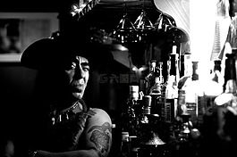 酒吧,男子,男