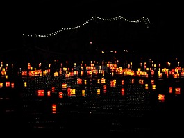 蜡烛,灯小夜曲,河