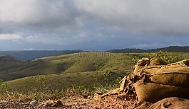 景观,麻袋,山的