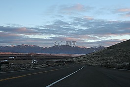 日出,山,公路