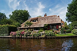 giethoorn,农场,划船