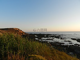 海灘,海,海岸線