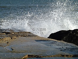 碼頭,海灘,水