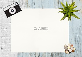相機(jī),植物,辦公桌