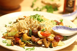 面条,亚洲,蔬菜