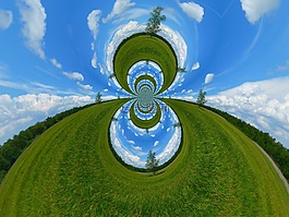 照片滤镜,草地,天空