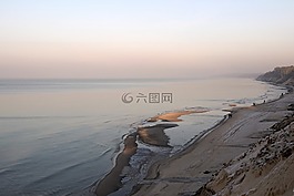 海,晚上,海灘