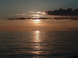 日落,晚上,黃昏
