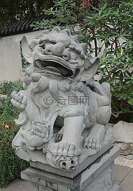 獅子,雕塑,石頭