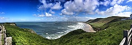海灘,景觀,海洋