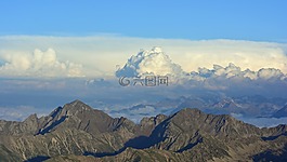 比利牛斯,山,全景圖