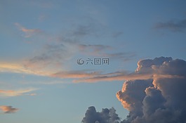 天空,云,晚上