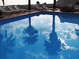 池,游泳,假期