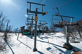 滑雪,度假村,雪