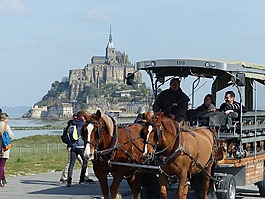 游圣米歇爾山,搭便車,馬