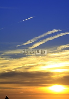 日落,葡萄牙,男子