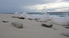 自然,海灘,沙