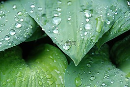葉子,雨滴,綠色