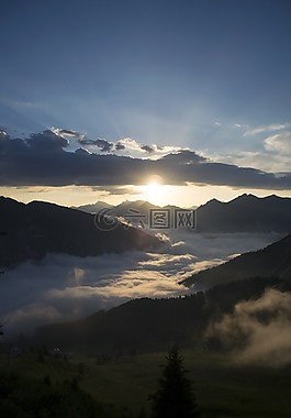日出,日落,氣氛