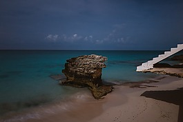 海灘,沙,岸