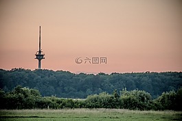 景觀,日出,日落