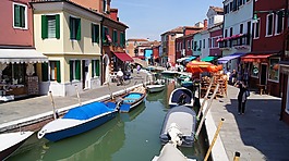 burano,通道,意大利