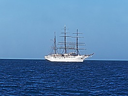 帆船,海,船舶