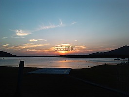 黃昏,地平線,日落
