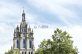 教堂,樹,天空