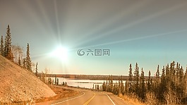 旅行,路,太阳