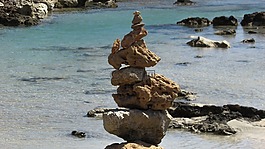 石頭,海灘,海