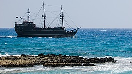海岸,船舶,海盜
