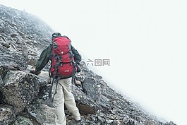 徒步旅行,攀登,健身
