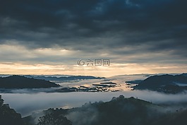 自然,日落,黃昏