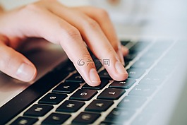 筆記本電腦,人類的手,鍵盤