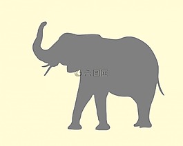 象,動(dòng)物,側(cè)影